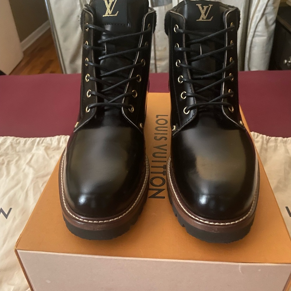 Louis Vuitton Black Leather Men's Boots